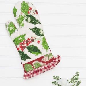April Cornell Merry Patchwork Oven Mitt NWT